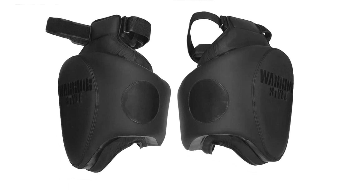 Thigh Pads plain black muay thai elbow pads kick pads karate thai shin pads kick pads wrestling a product of https://www.shopwarriorstyle.com/
