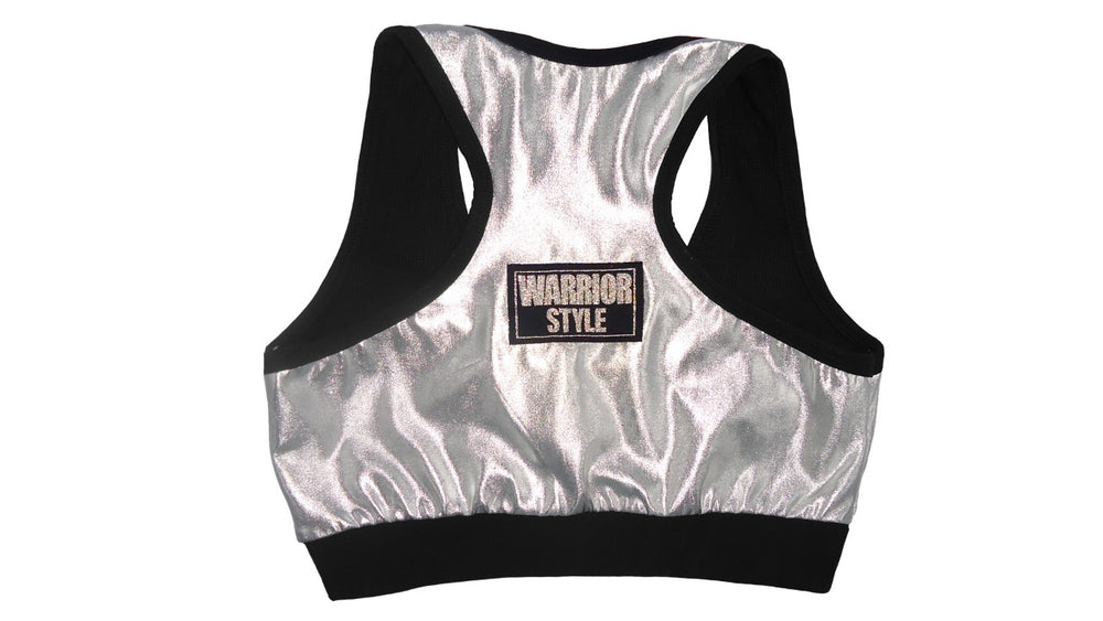 sports bra push up under armour  underwire and the logo 'WARRIOR STYLE' on the front  a product of https://www.shopwarriorstyle.com/